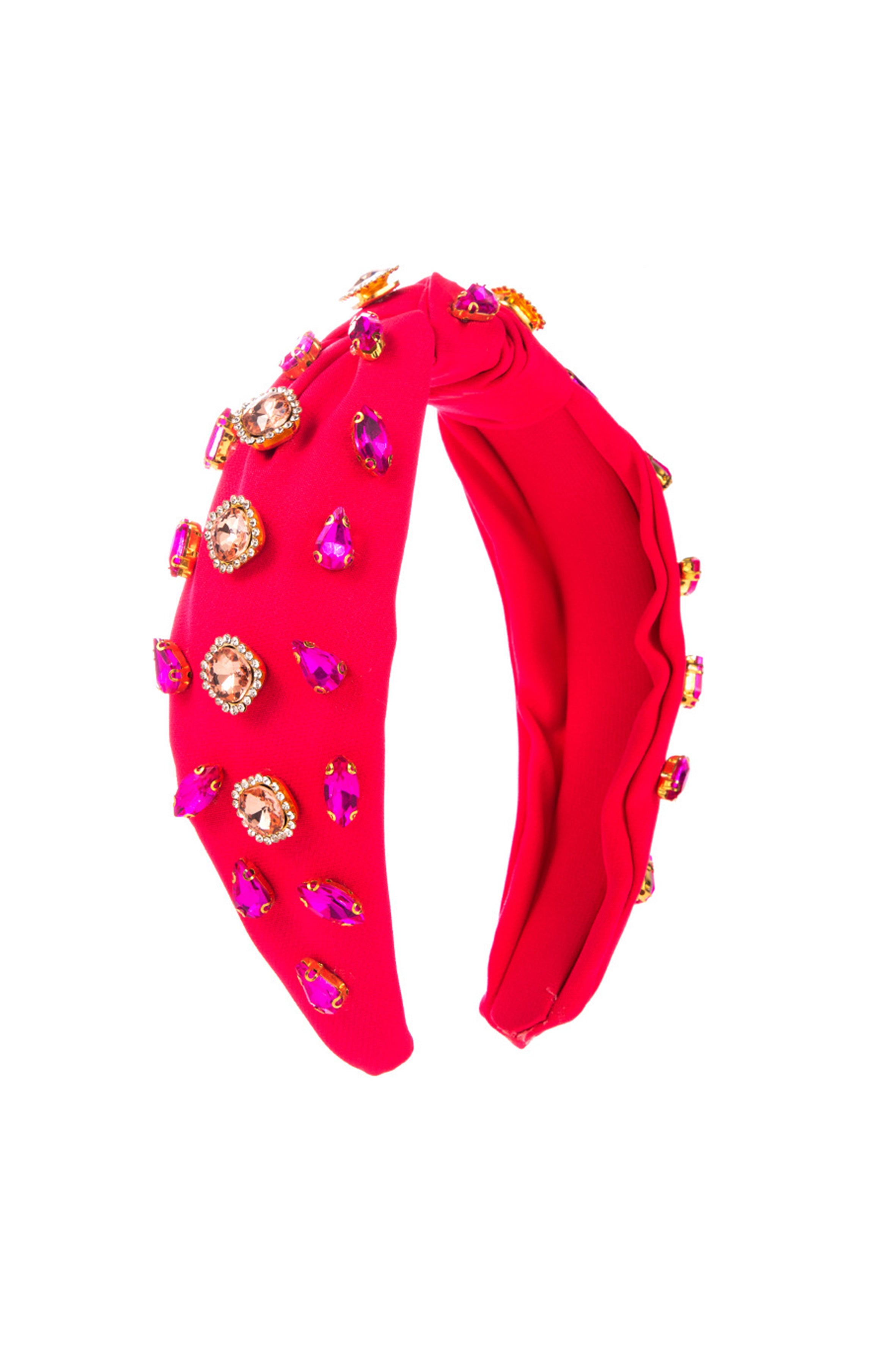 Rhinestone Knotted Fabric Headband L4558