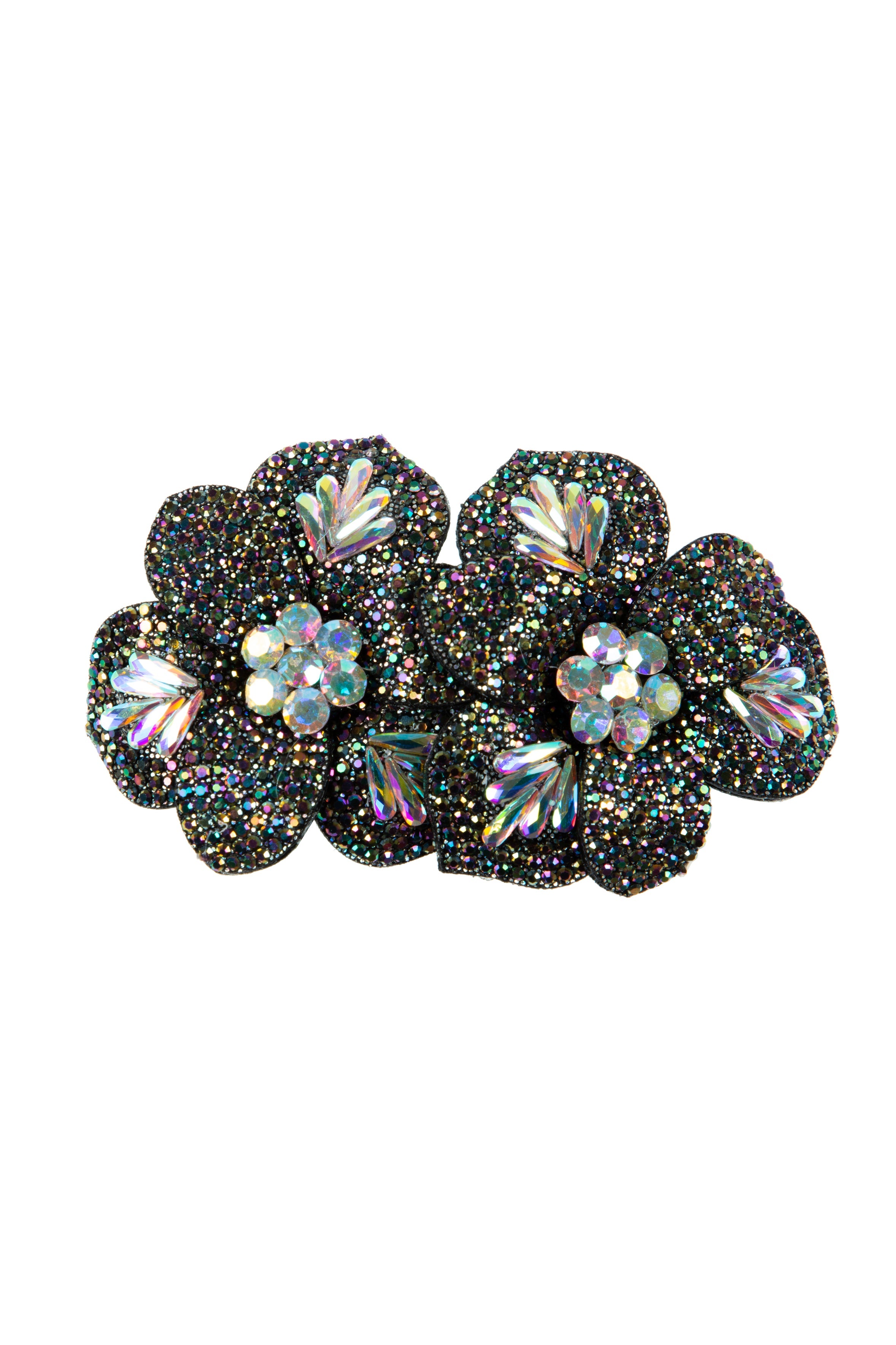 Boina para el pelo con diamantes de imitación y flores L4777