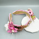 Diadema trenzada con diamantes de imitación y flores L4805