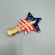 Star American Flag Acrylic Hair Clip L4857