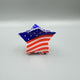 Pinza para el pelo acrílica con forma de estrella y bandera estadounidense L4858