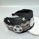 Football Star Bead Chain Fabric Headband L4890