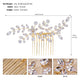 Leaf Rhinestone Hair comb L4953
