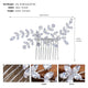 Leaf Rhinestone Hair comb L4953