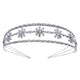 Silver Flower Cubic Zirconia Headband L4968