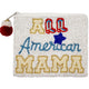 All American Mama Beaded Pouch LAC-CP-1512