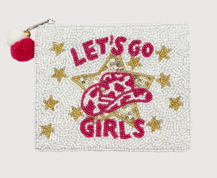 Sparkling Let’s Go Girls Beaded Pouch LAC-CP-1558