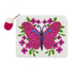 Pink Butterfly Beaded Pouch LAC-CP-1560