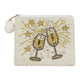 Champagne Glass Beaded Pouch LAC-CP-1595