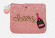 Pink Cheers Beaded Pouch LAC-CP-1618