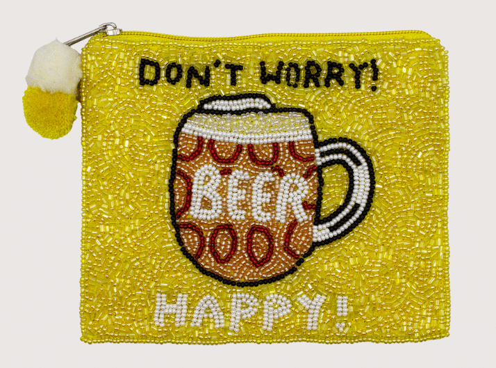 Beer Happy Artist Series Beaded Pouch LAC-JP-028