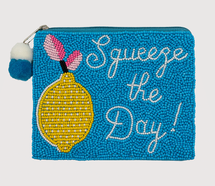 Squeeze the Day Artist Series Beaded Pouch LAC-JP-029