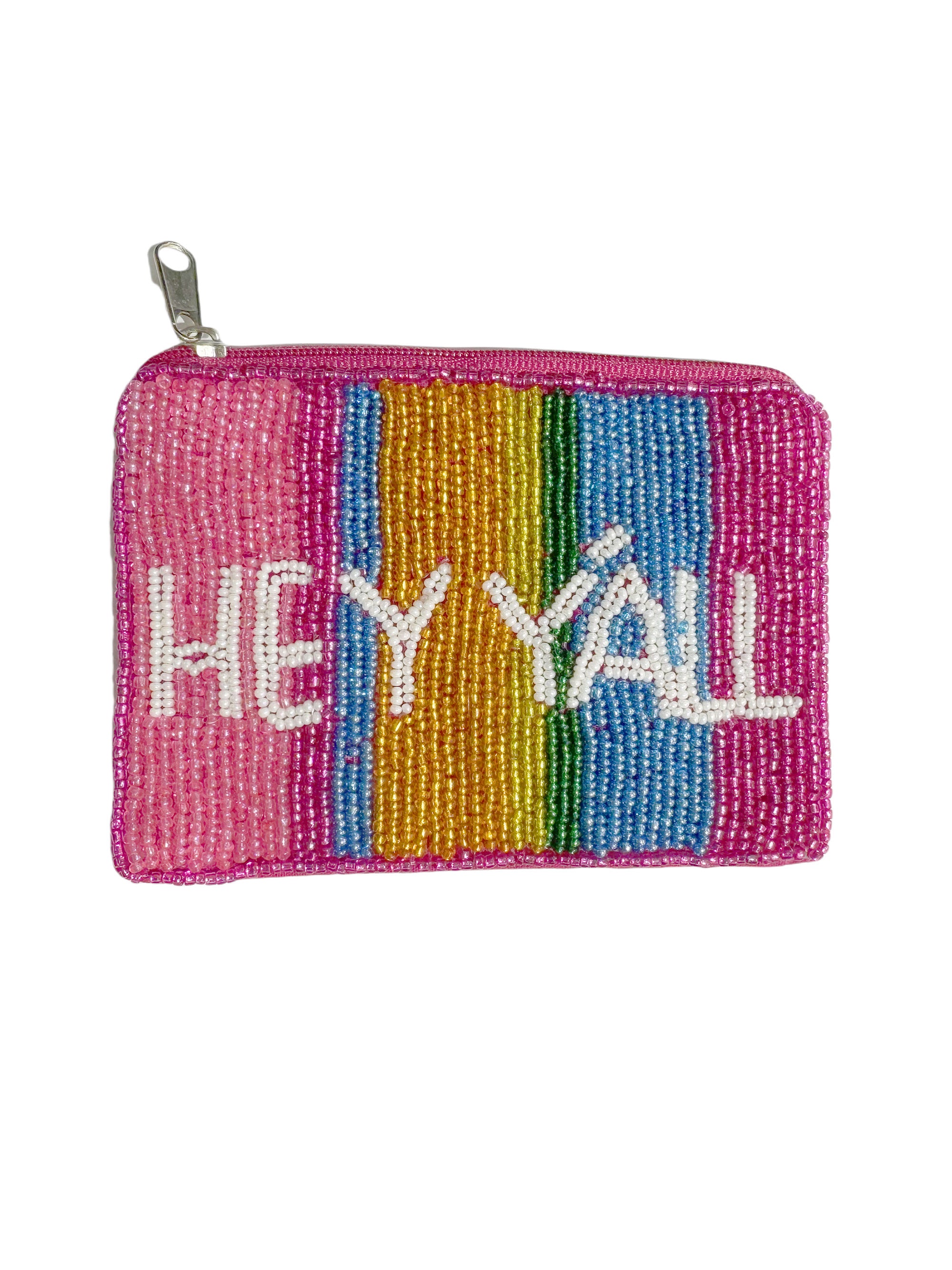HEY Y'ALL Mini Beaded Coin Pouch LAC-MP-038