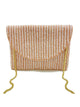 Pink And White Striped Beaded Clutch LAC-SS-477
