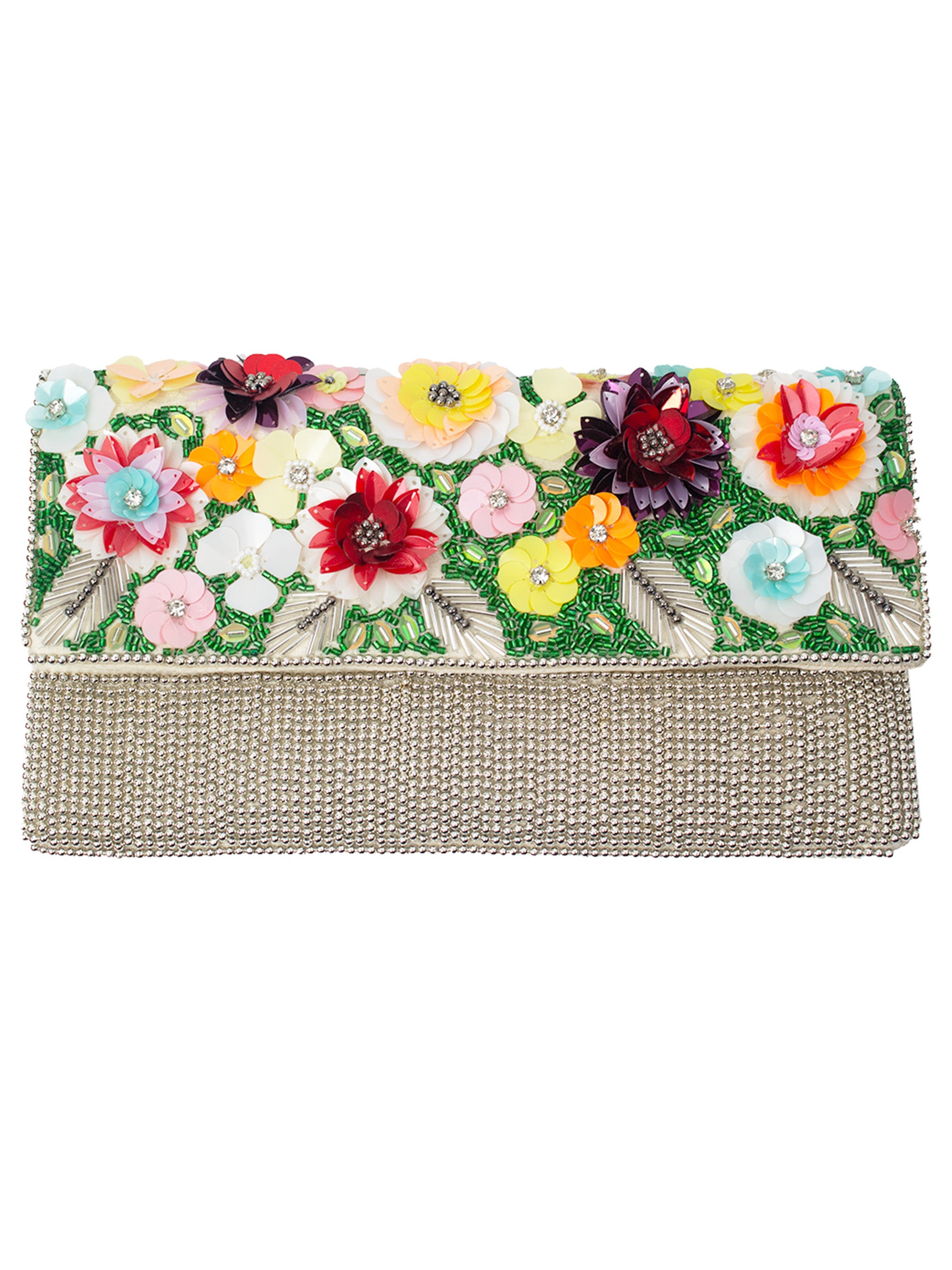 3D FLORAL Beaded Clutch LAC-SS-810