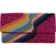 Fuchsia Rainbow Beaded Clutch LAC-SS-872