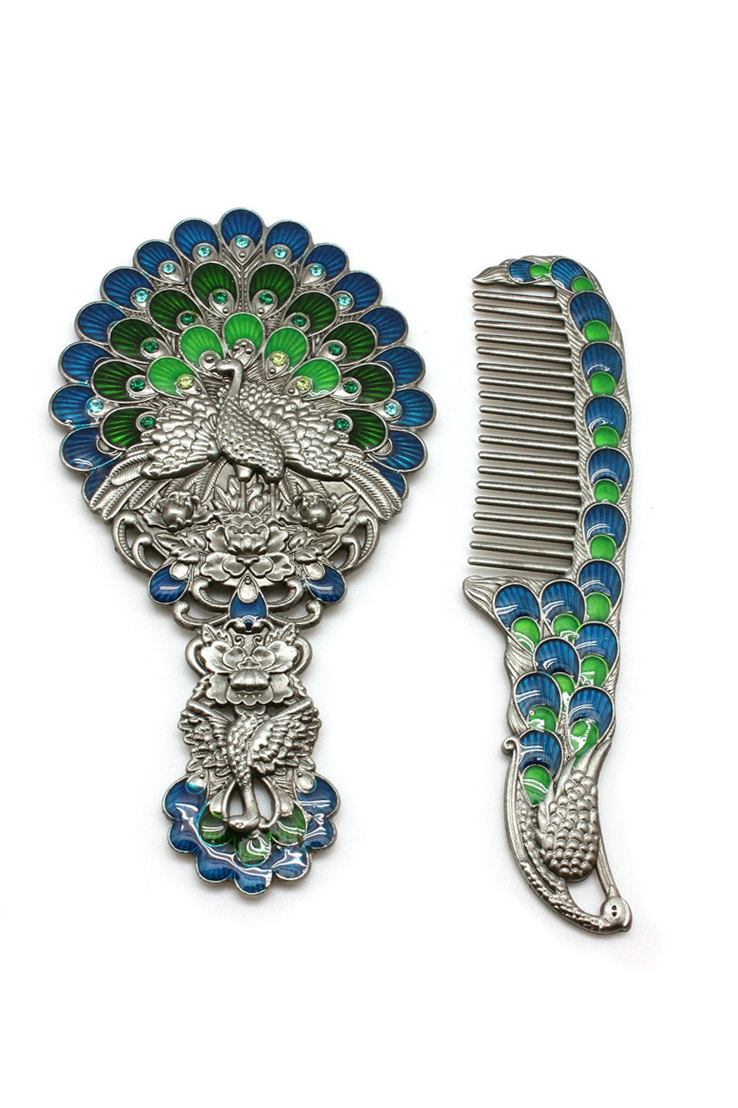 Juego de espejos de aleación de pavo real de tamaño pequeño M0412