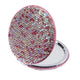 Circle Ceramic Rhinestone Folding Makeup Mirror M0449