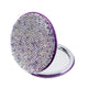 Circle Ceramic Rhinestone Folding Makeup Mirror M0449