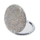 Circle Ceramic Rhinestone Folding Makeup Mirror M0449