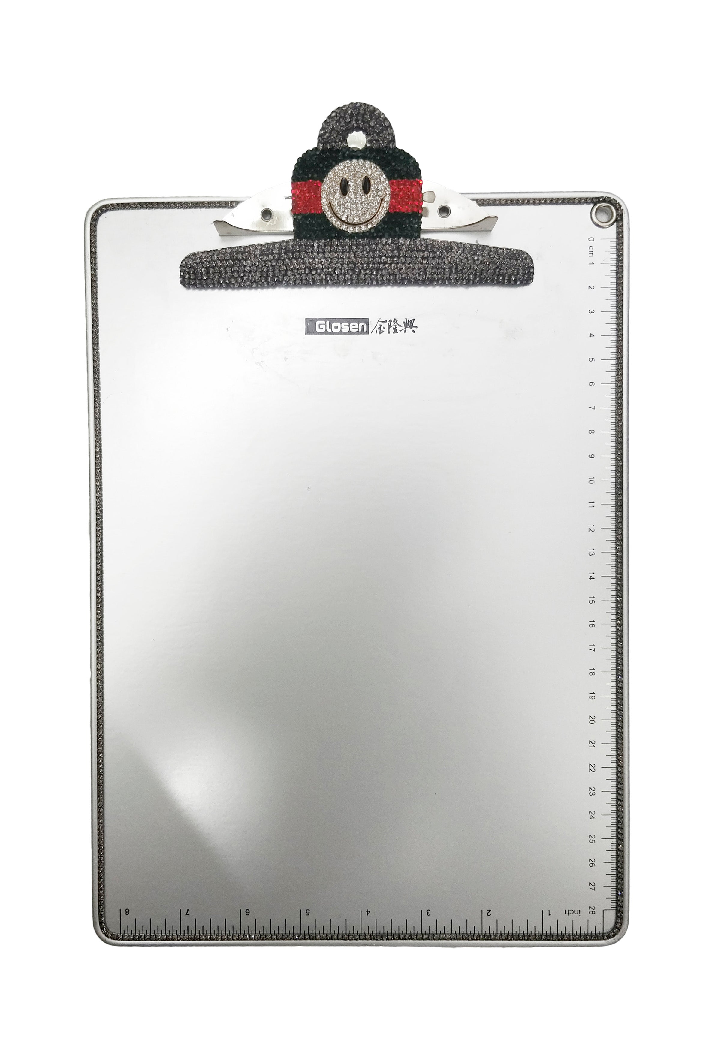 Smiley Rhinestone Skidproof Clip Borad MIS0554-BK