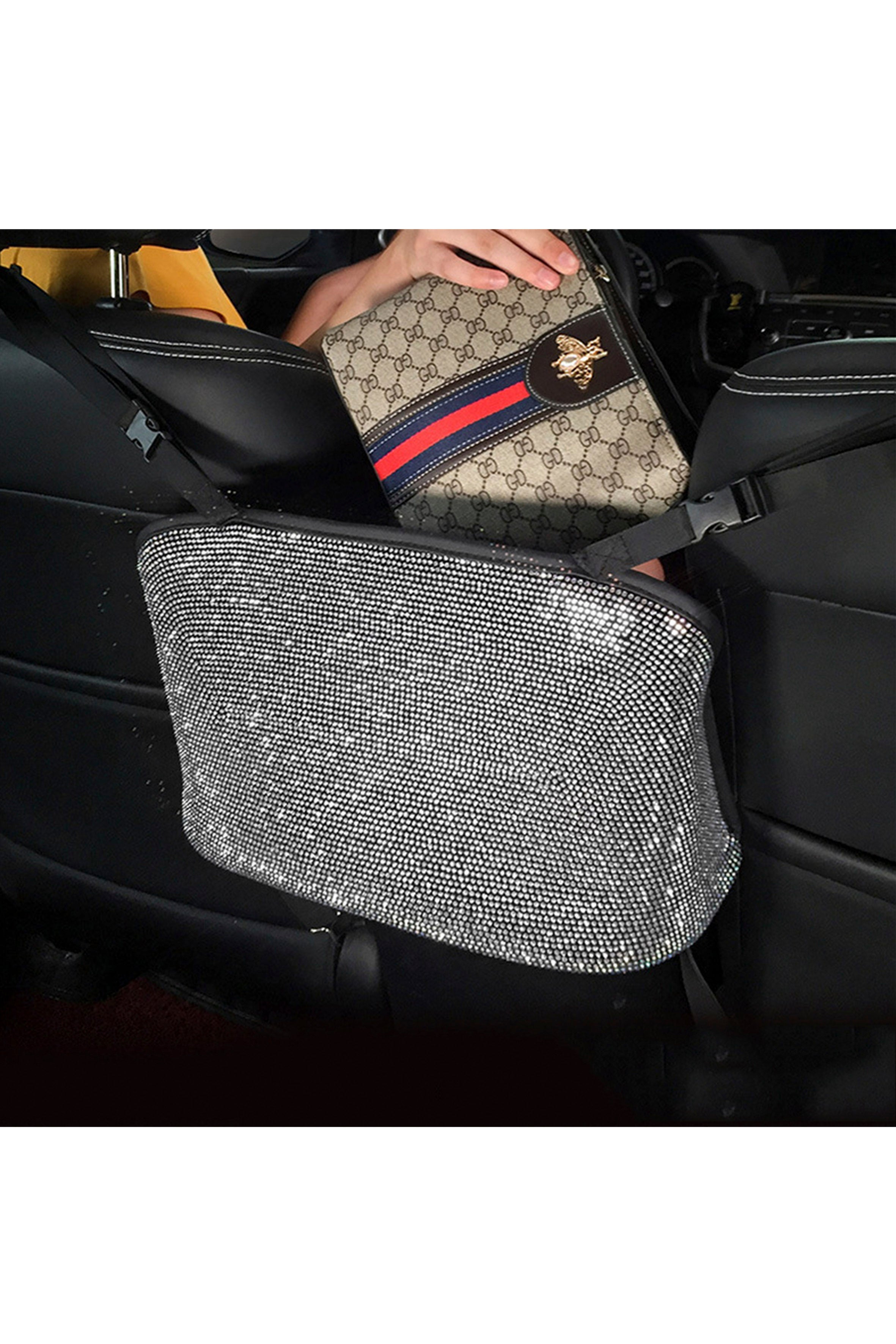 Bolsa de almacenamiento para automóvil suspendida con diamantes de imitación MIS0569