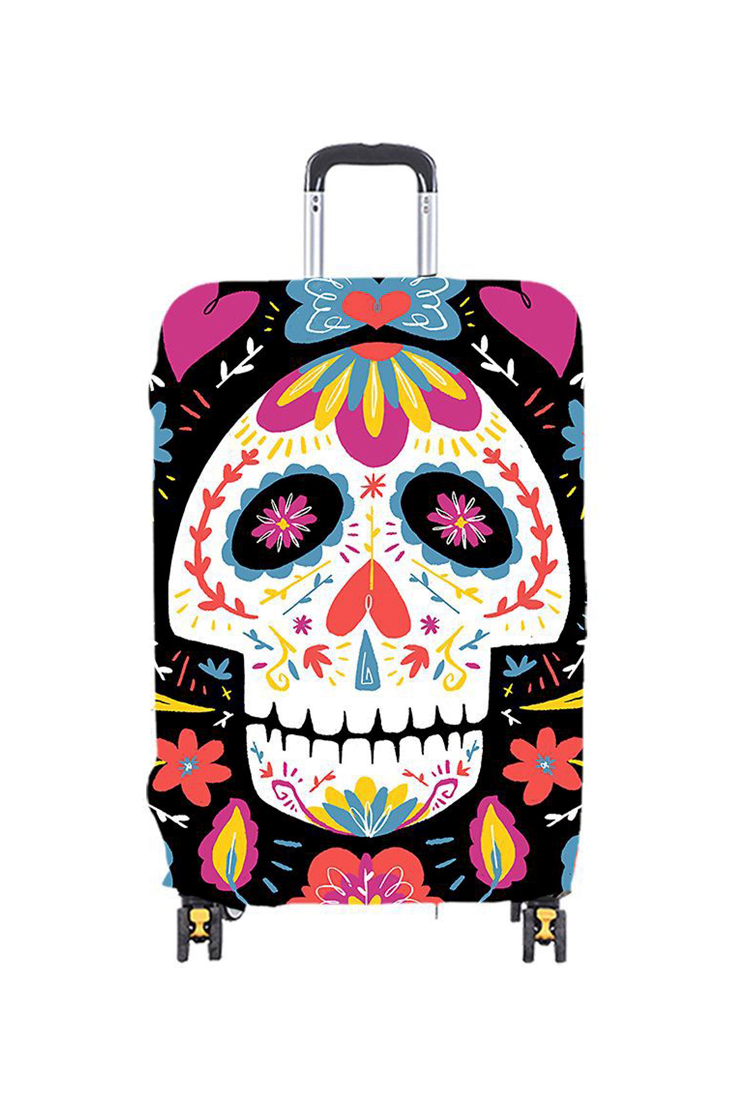 Funda de maleta con diseño de calavera de Halloween MIS0657-L