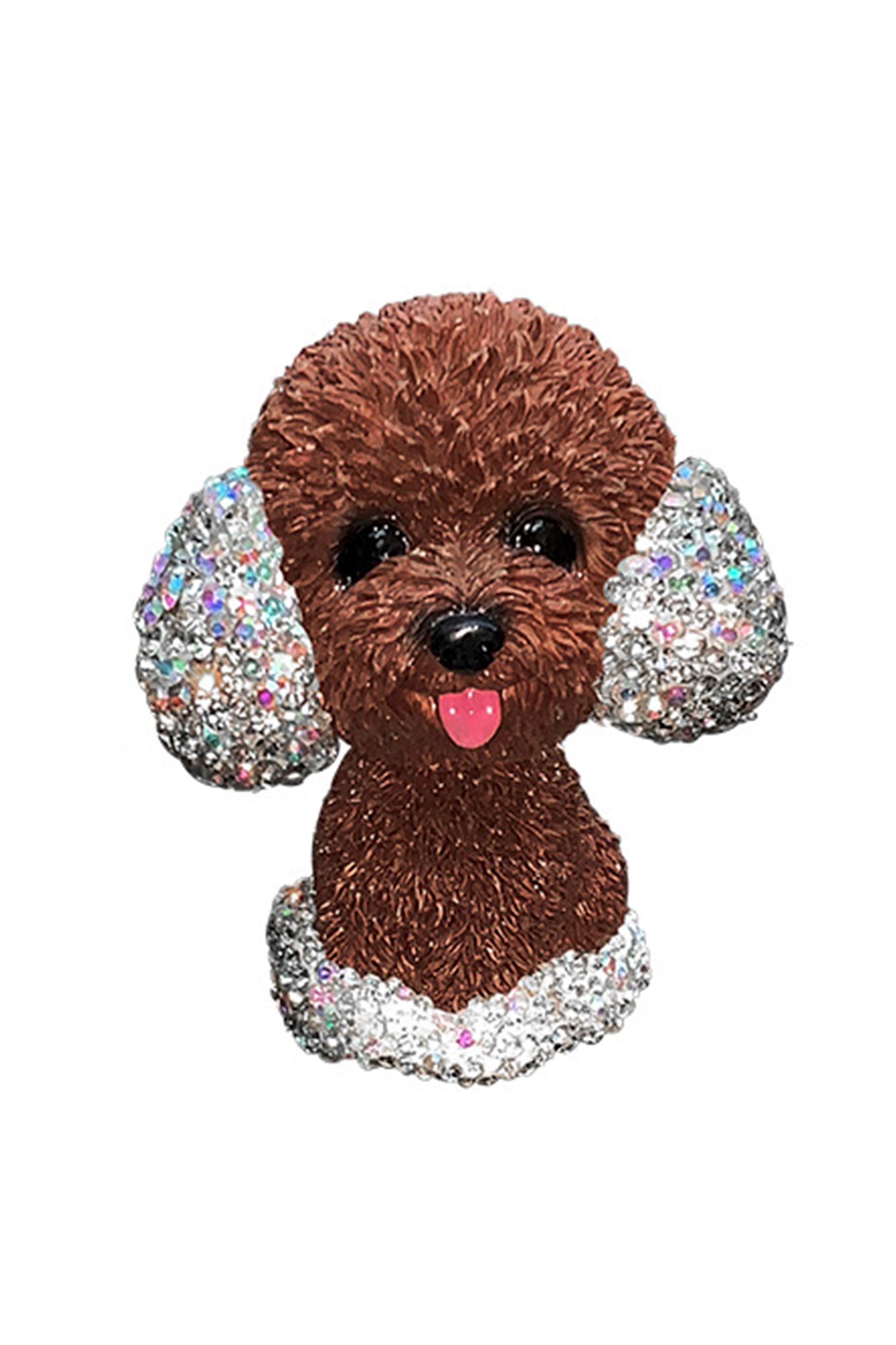 Adornos para coche con forma de cachorro y diamantes de imitación MIS0664