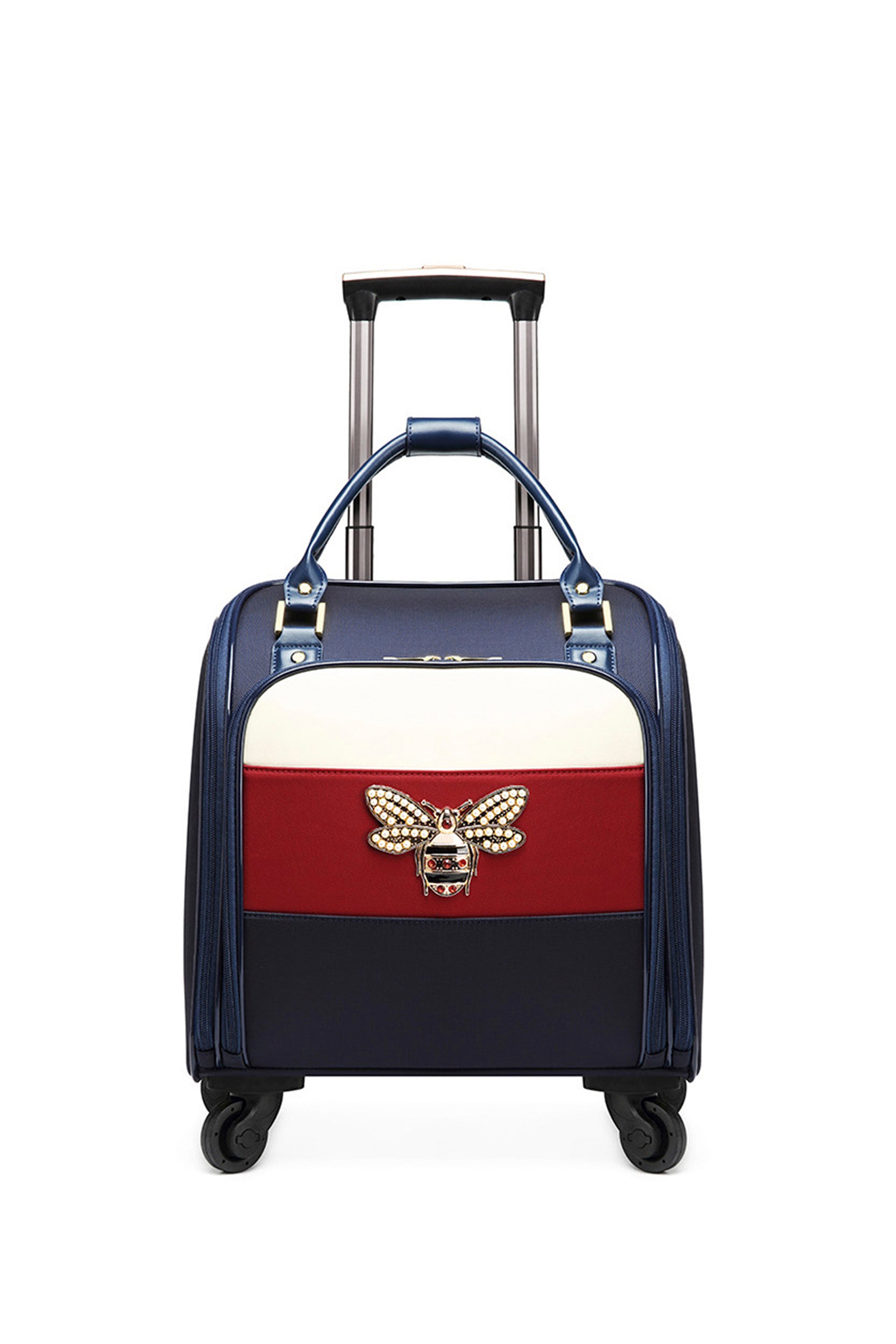 Maleta de tamaño grande con diseño de abejas a rayas MIS0754