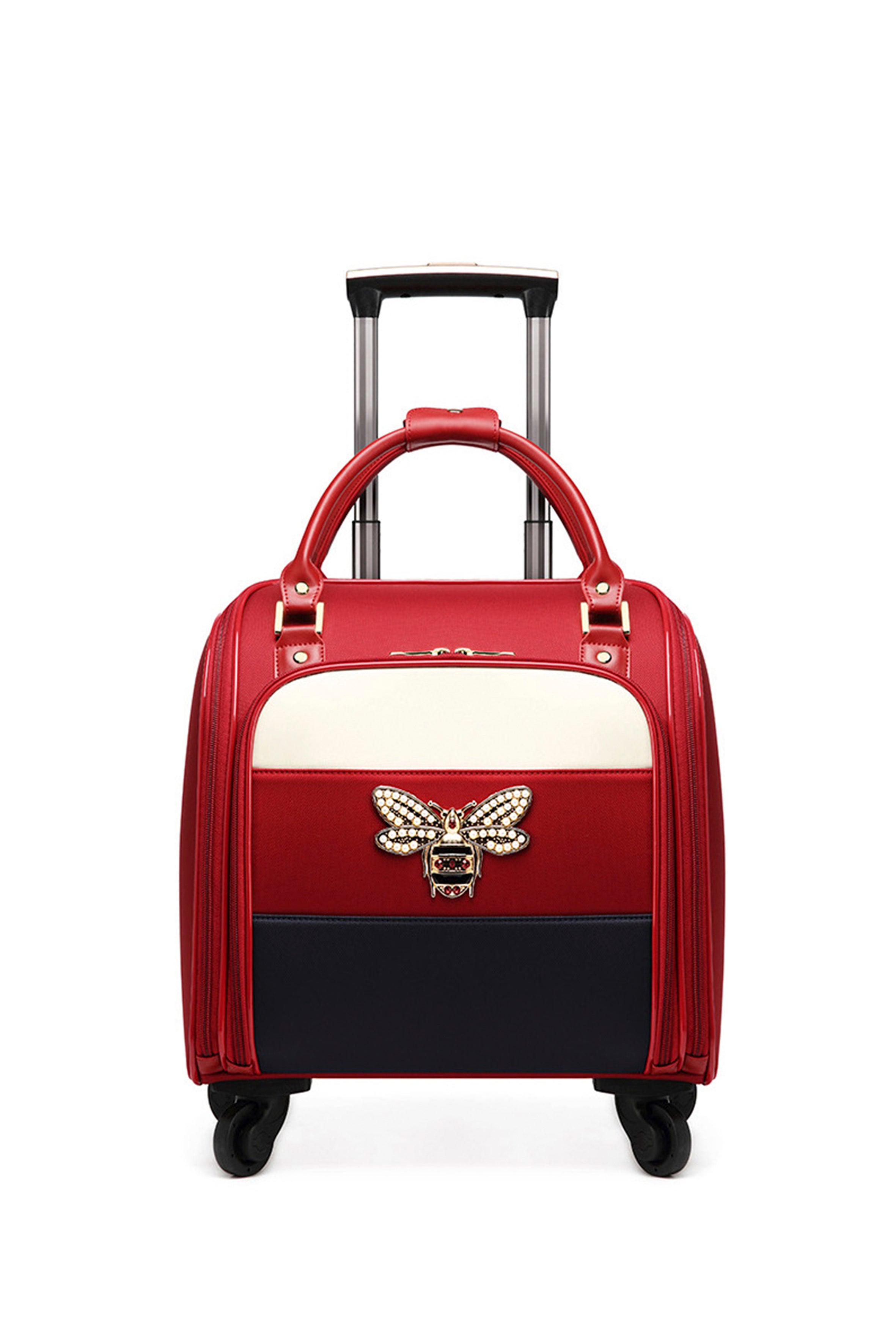 Maleta de tamaño grande con diseño de abejas a rayas MIS0754