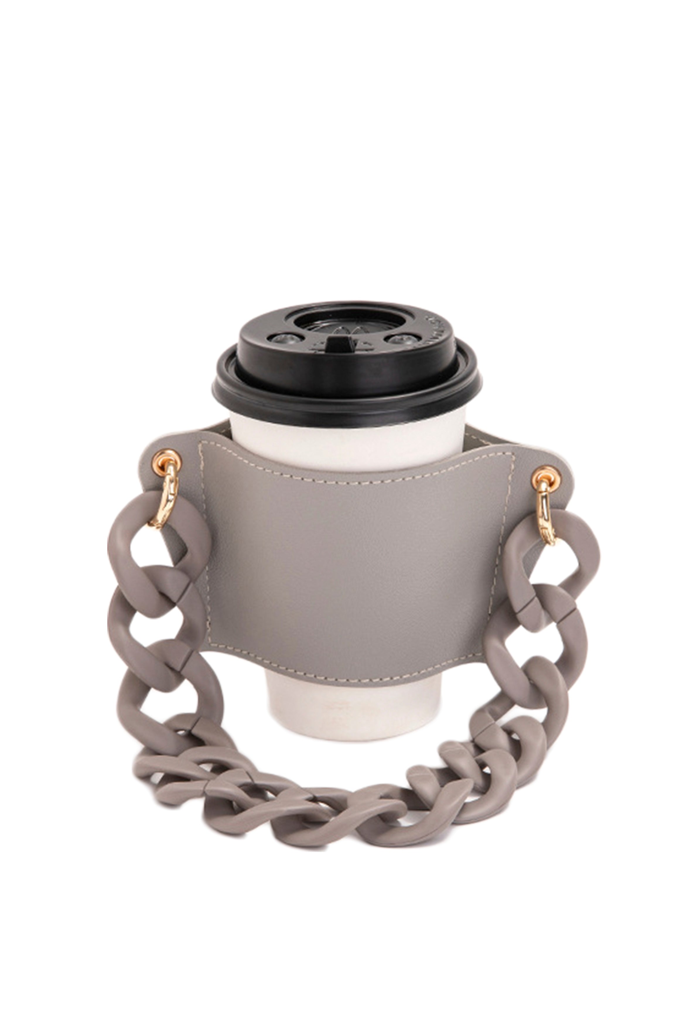PU Leather Acrylic Chain Cup Holder MIS0914