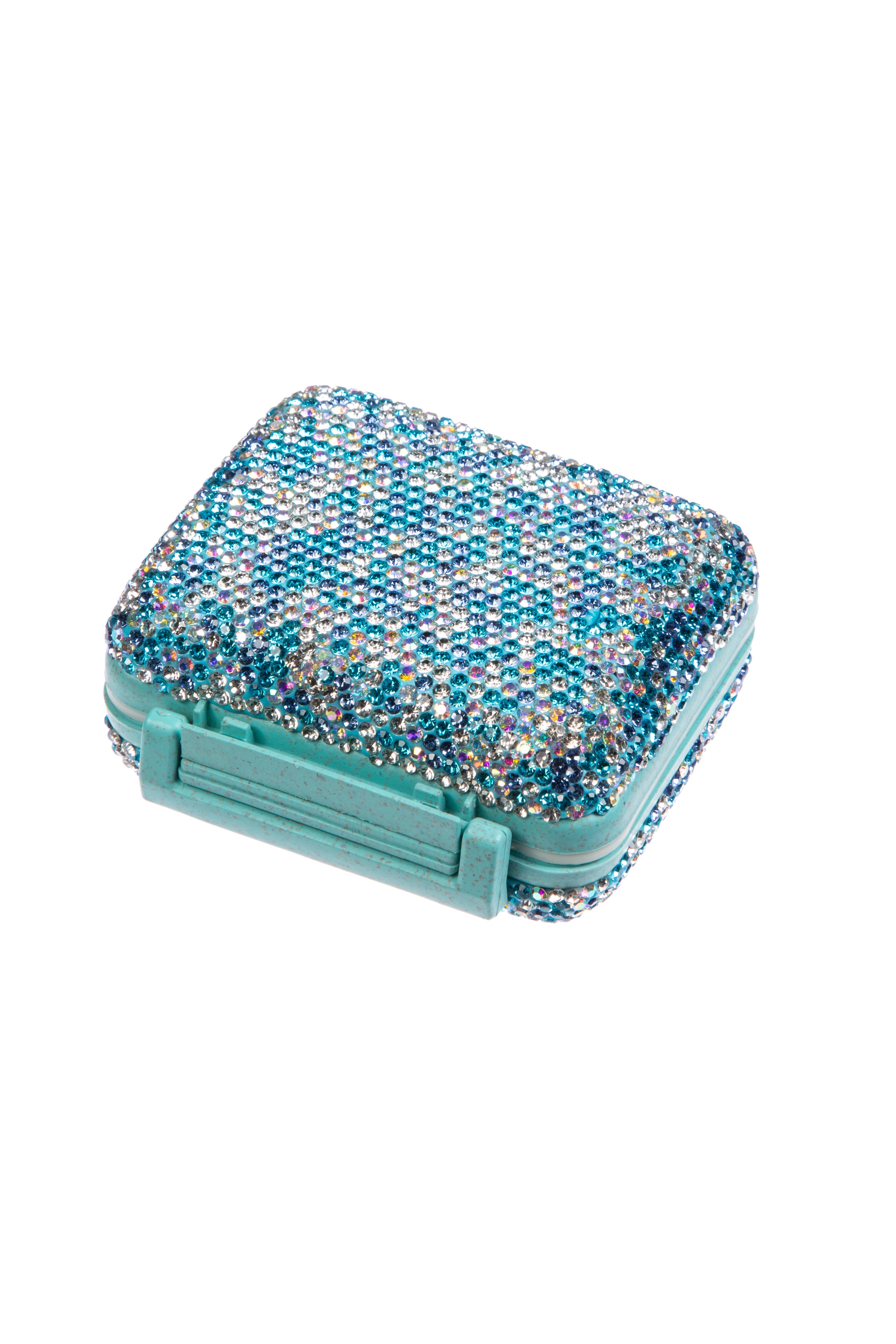 Caja de medicinas hecha a mano con diamantes de imitación MIS1023 