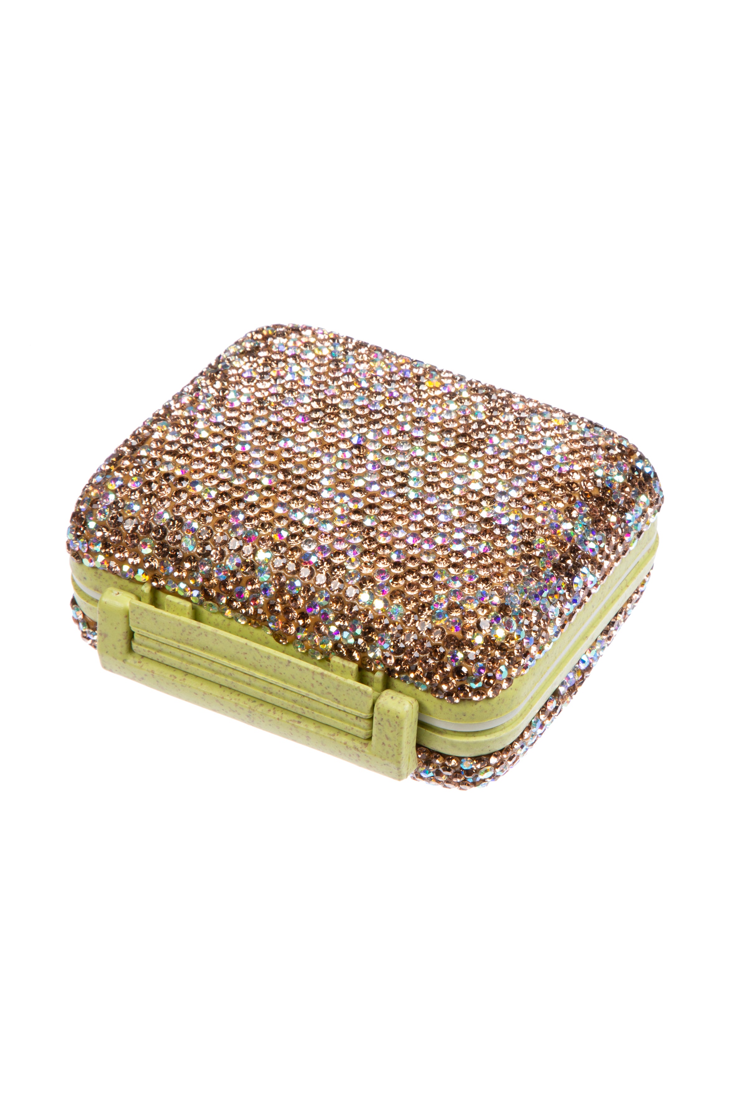 Caja de medicinas hecha a mano con diamantes de imitación MIS1023 