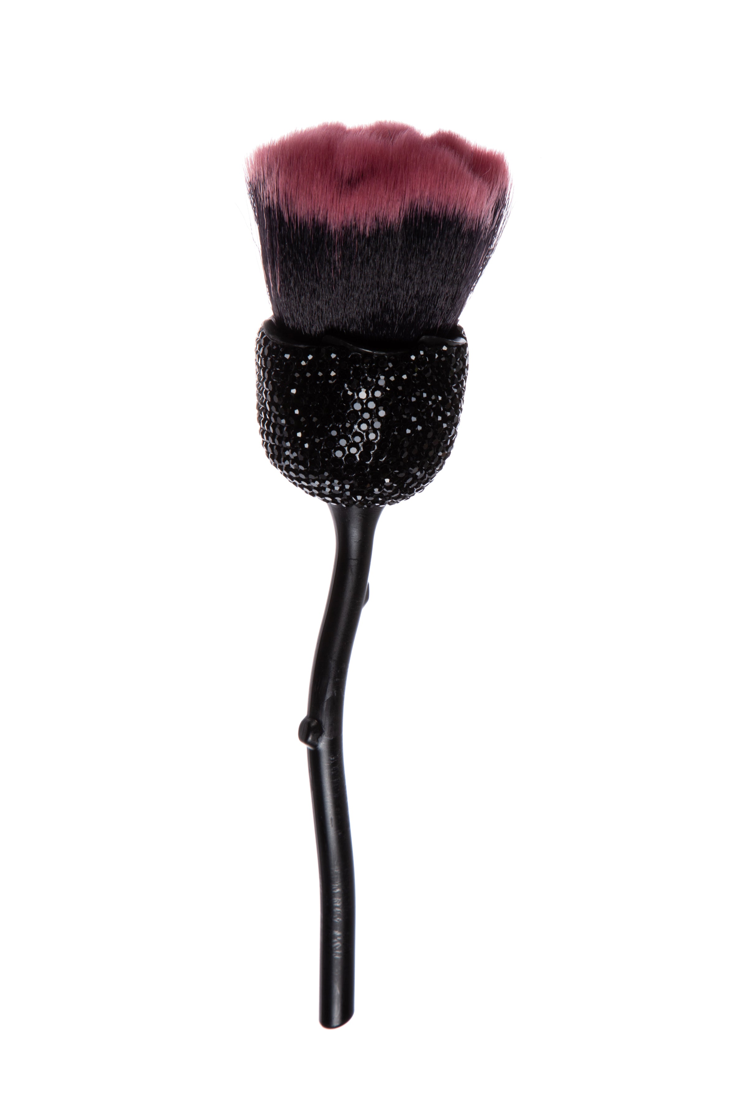 Brocha de maquillaje hecha a mano con forma de rosa y diamantes de imitación MIS1025