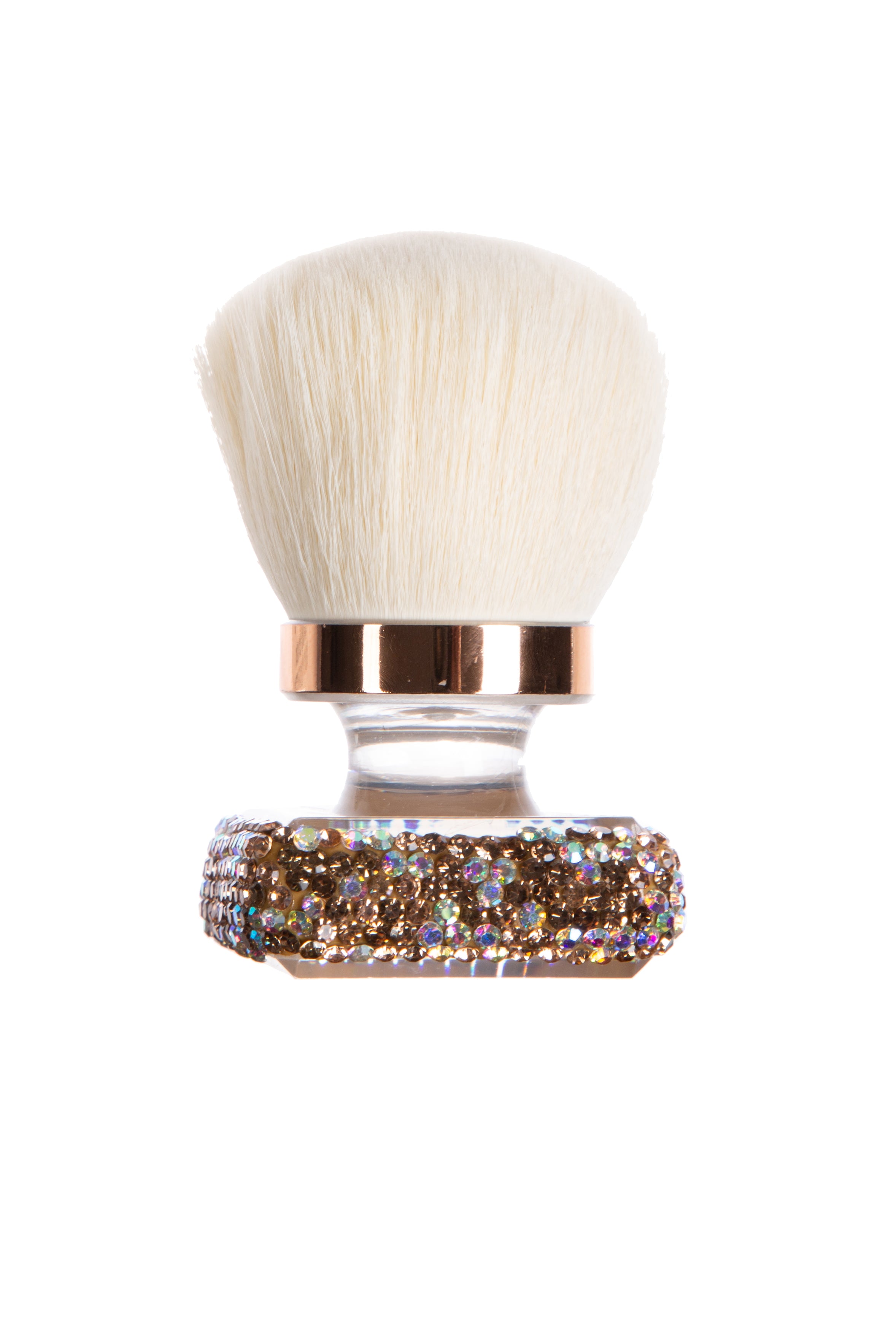 Brocha de maquillaje corta hecha a mano con diamantes de imitación MIS1026
