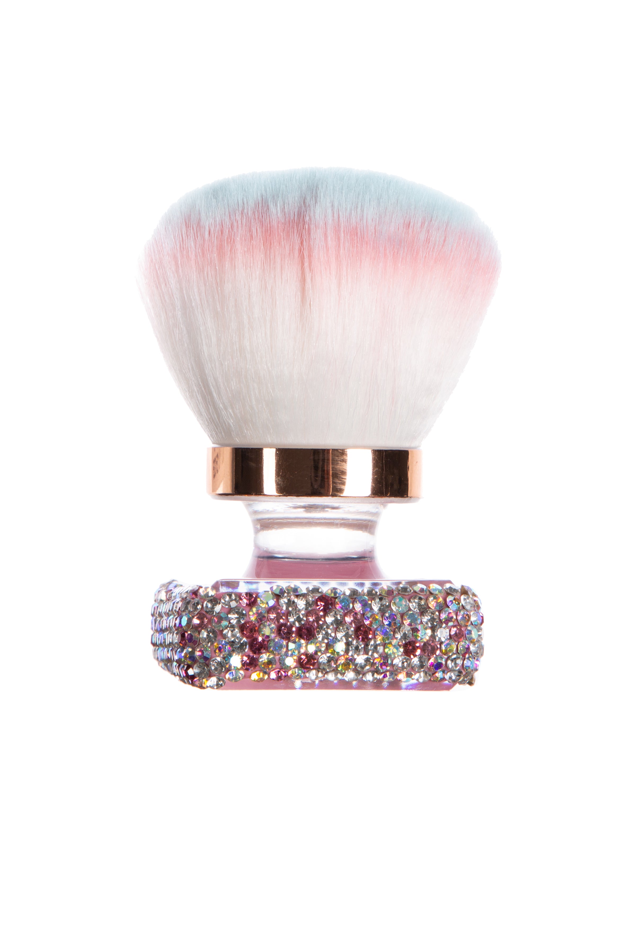 Brocha de maquillaje corta hecha a mano con diamantes de imitación MIS1026