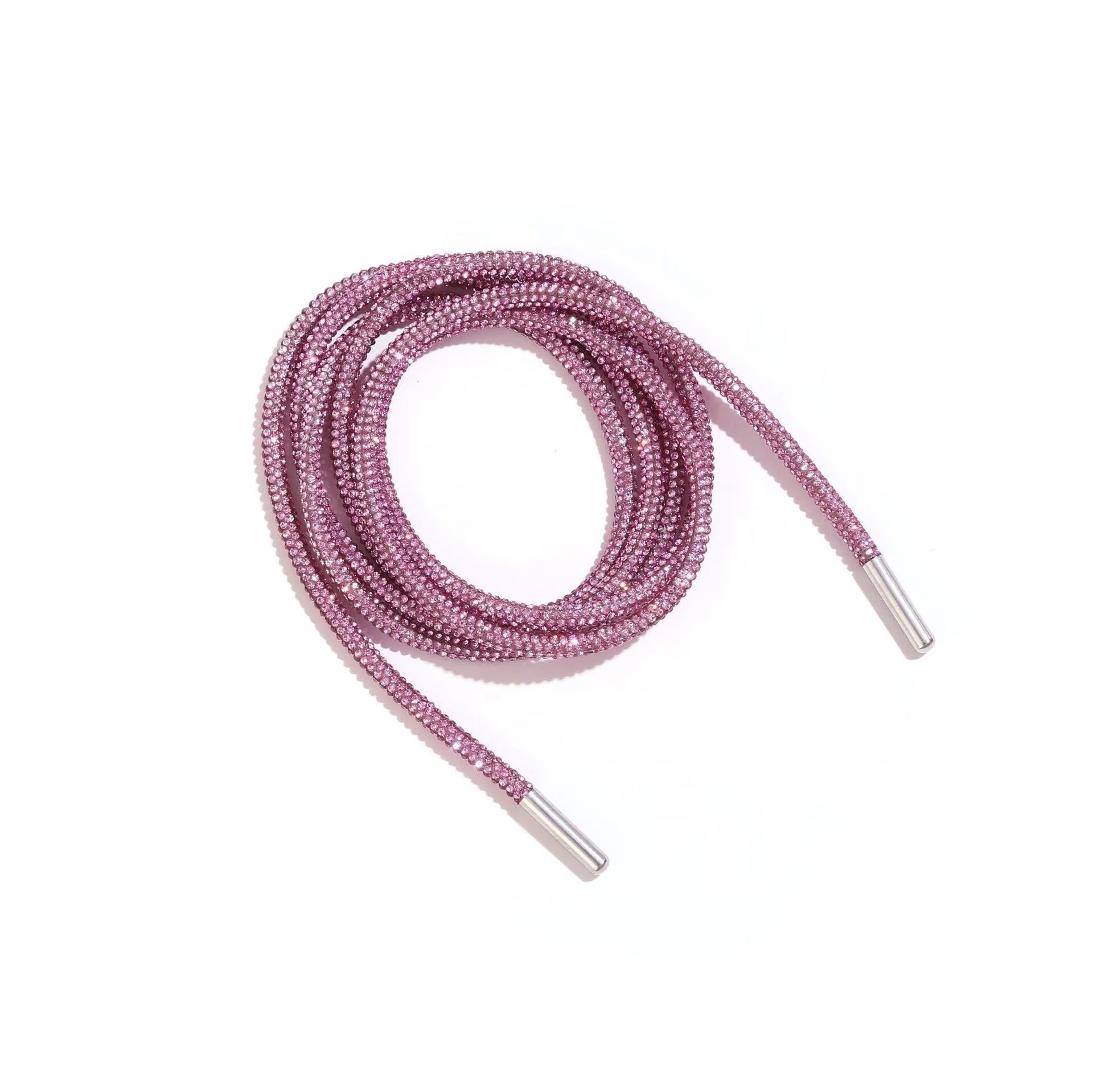 Rhinestone Round Tube Shoelace 140CM MIS1053