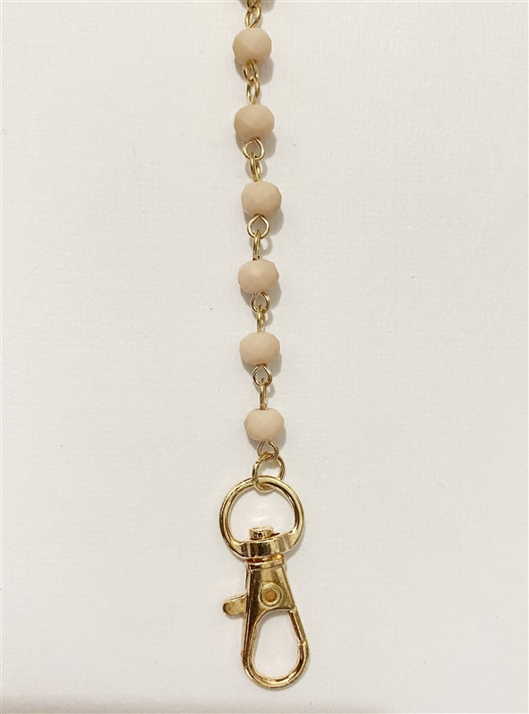 Cadena de metal con cuentas de cristal para sujetar mascarillas MN1163-6MM