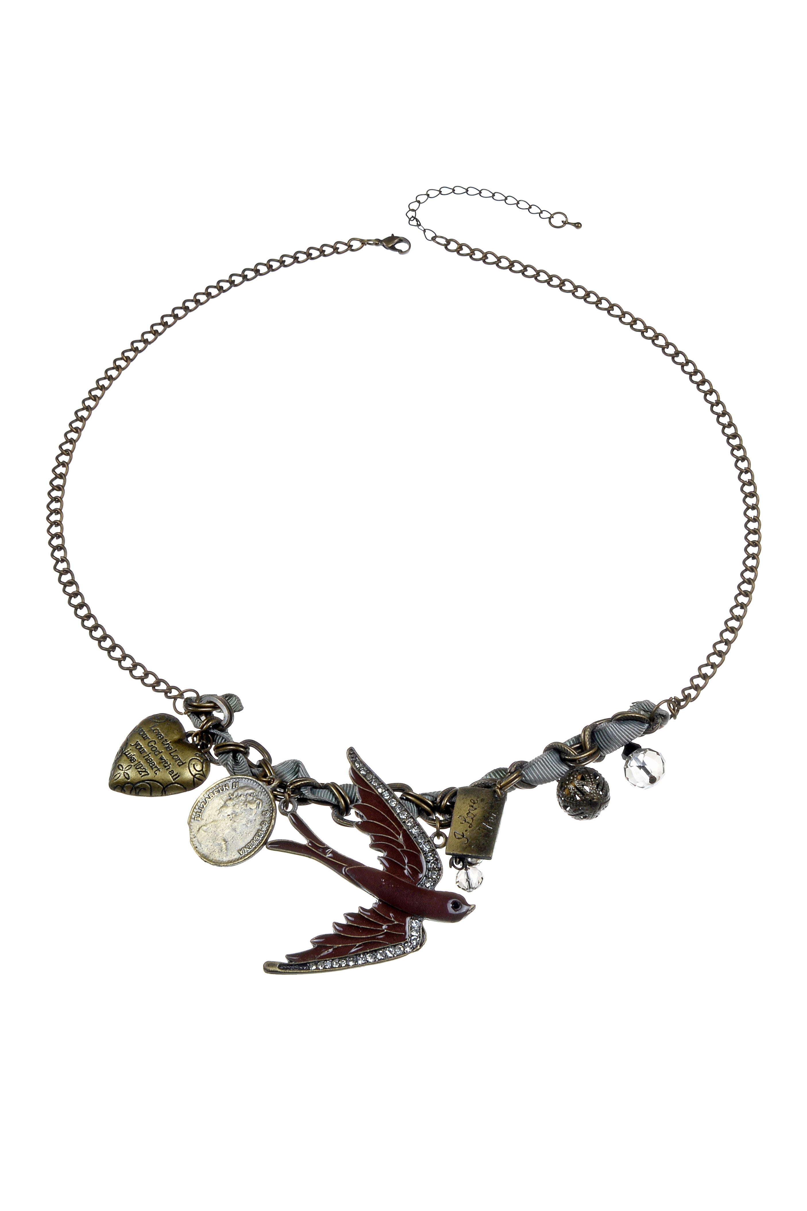 Vintage Bird Pendant Collar Necklace