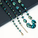Classic Chandalier Crystal Long Necklaces N1130-Blue Green
