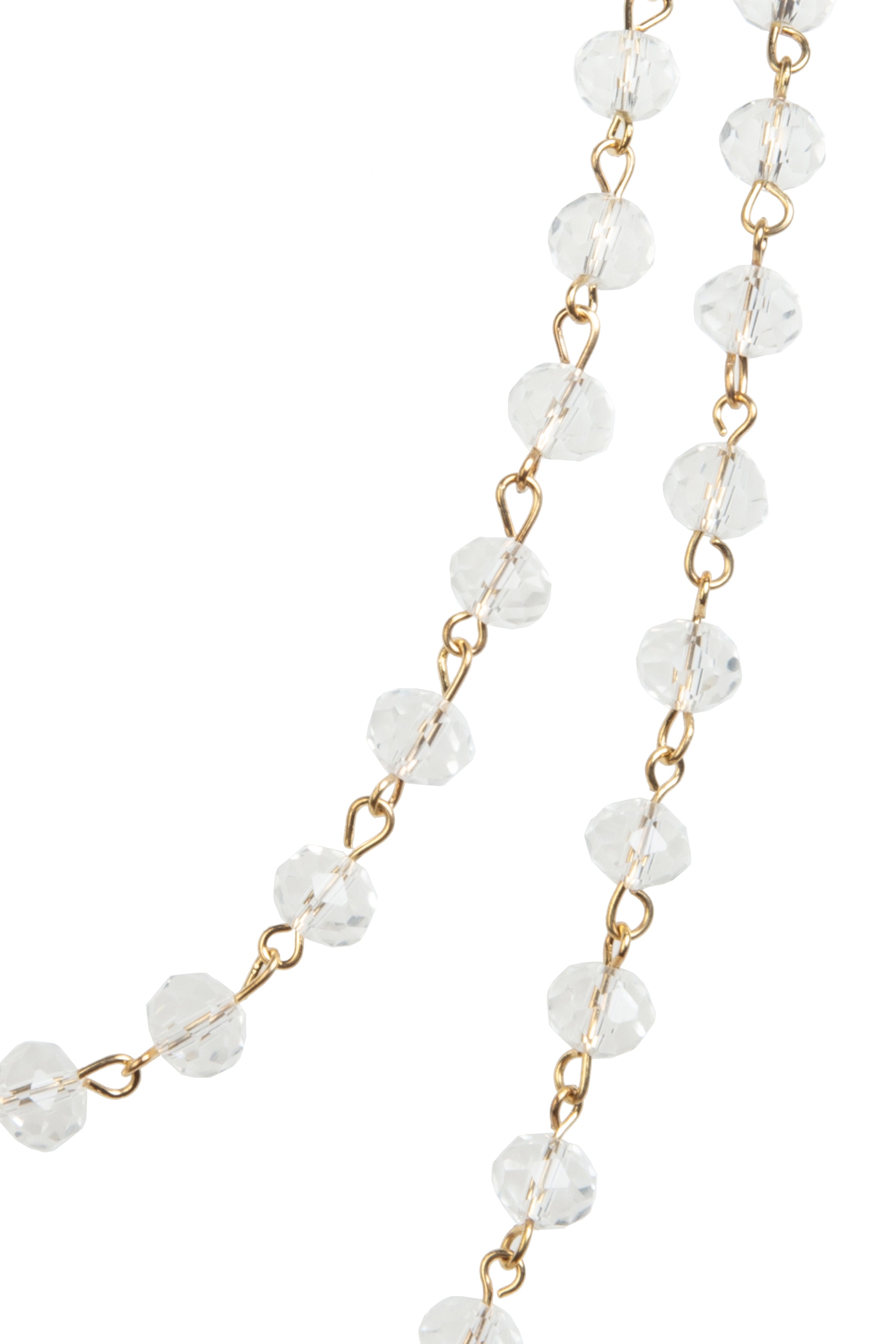 Crystal Beads Chain Necklace N1163-116-GD