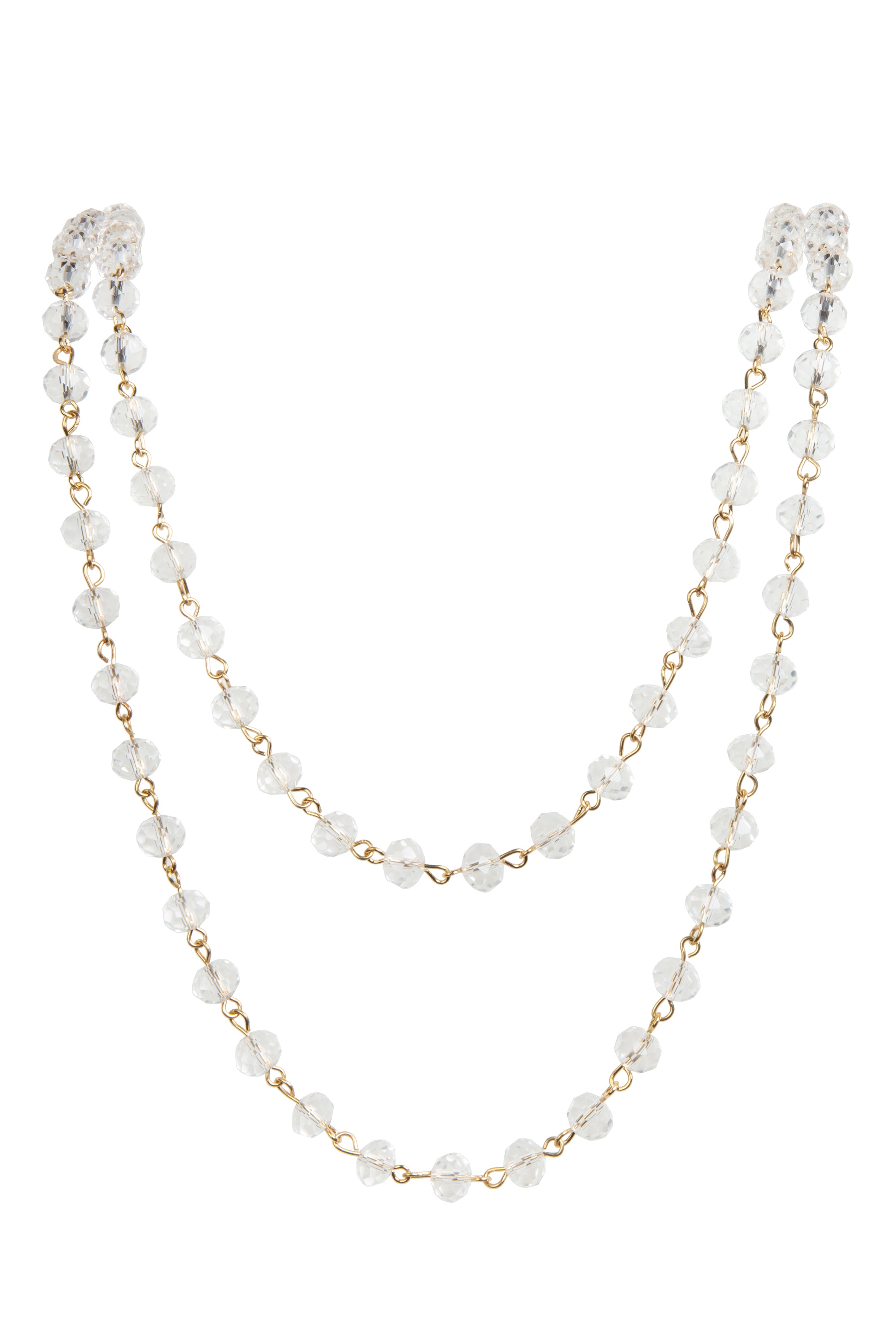 Crystal Beads Chain Necklace N1163-116-GD
