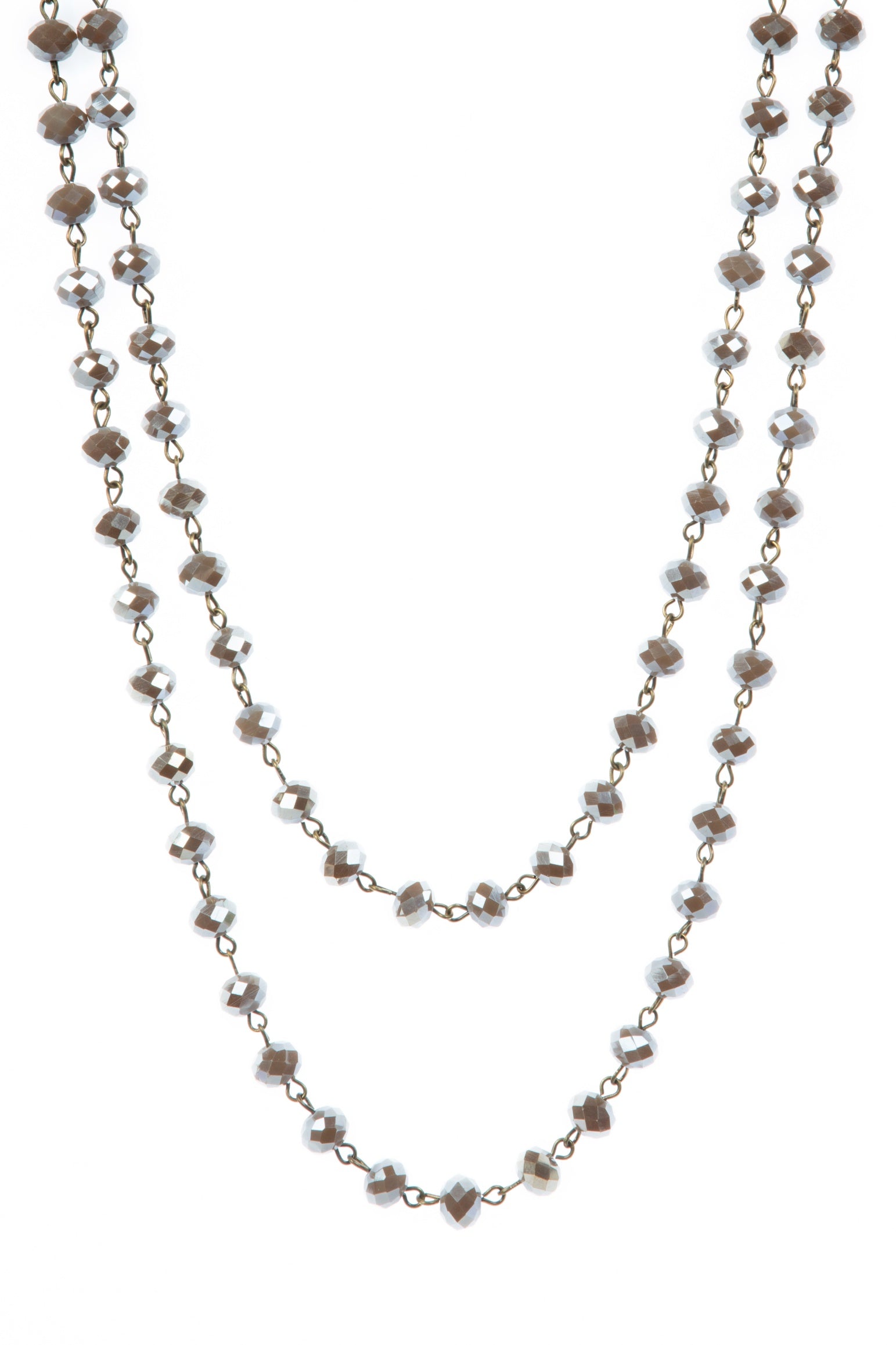 Crystal Beads Chain Necklace N1163-175
