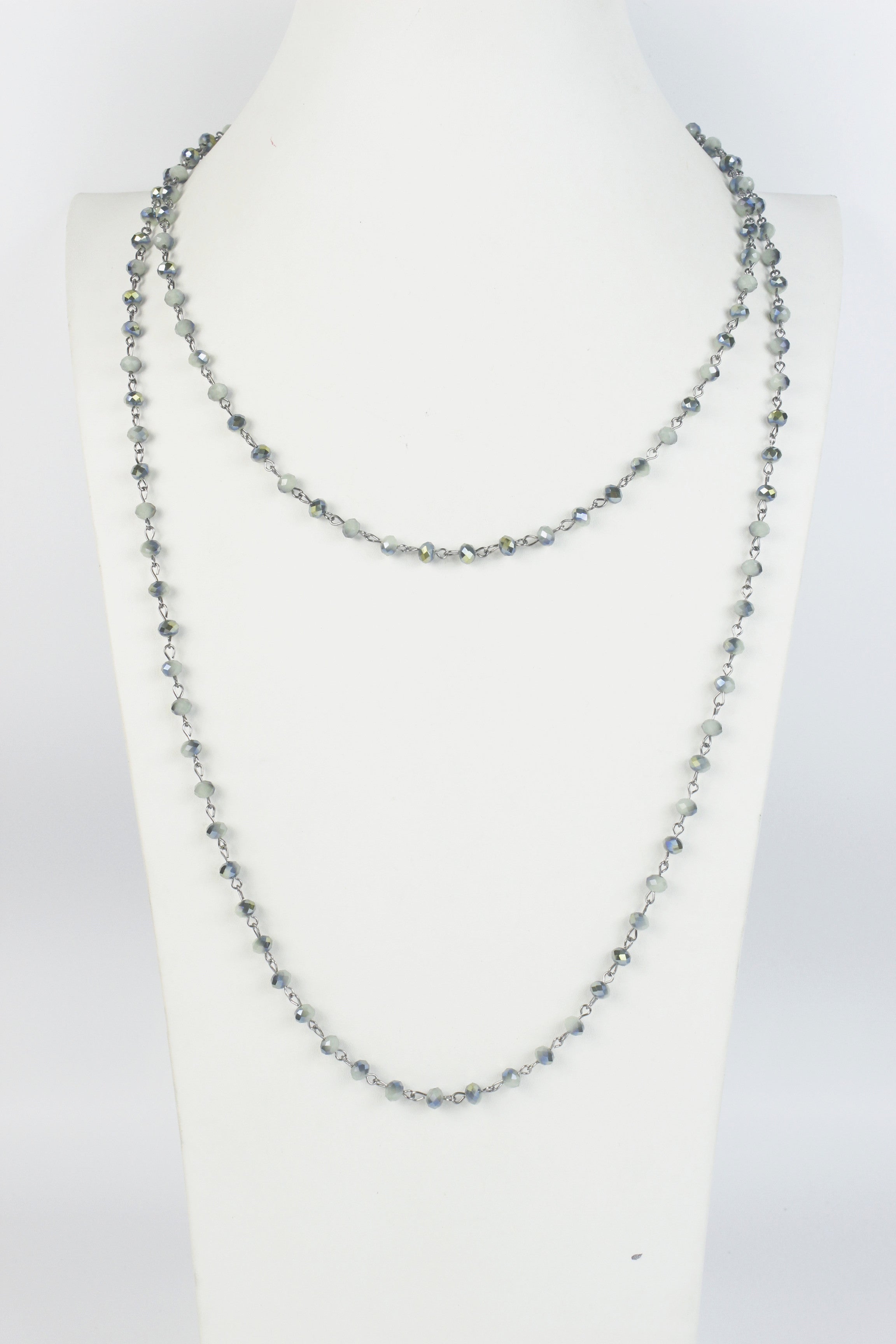 Classic Crystal Long Necklace N1163-8 Clear