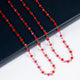 Crystal Beads Chain Necklace N1163-211-Red