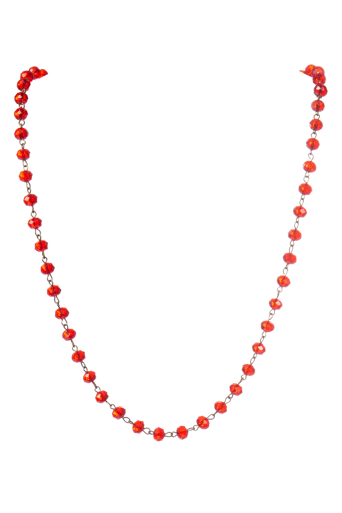 Classic Crystal Long Necklace  N1163-196