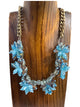 Blue Crystal Necklace N1777-1