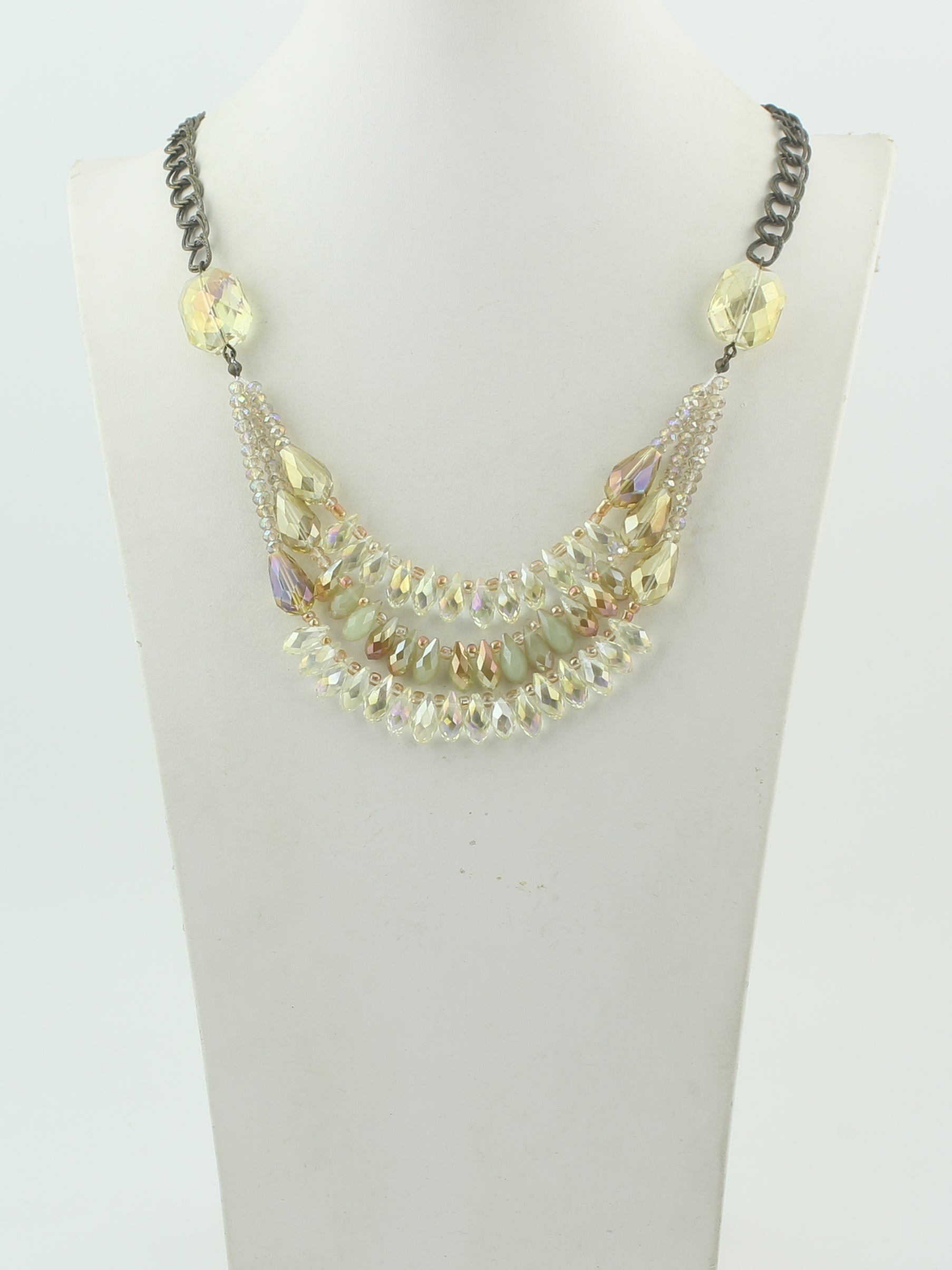 Collar de cristal de tres filas N1822