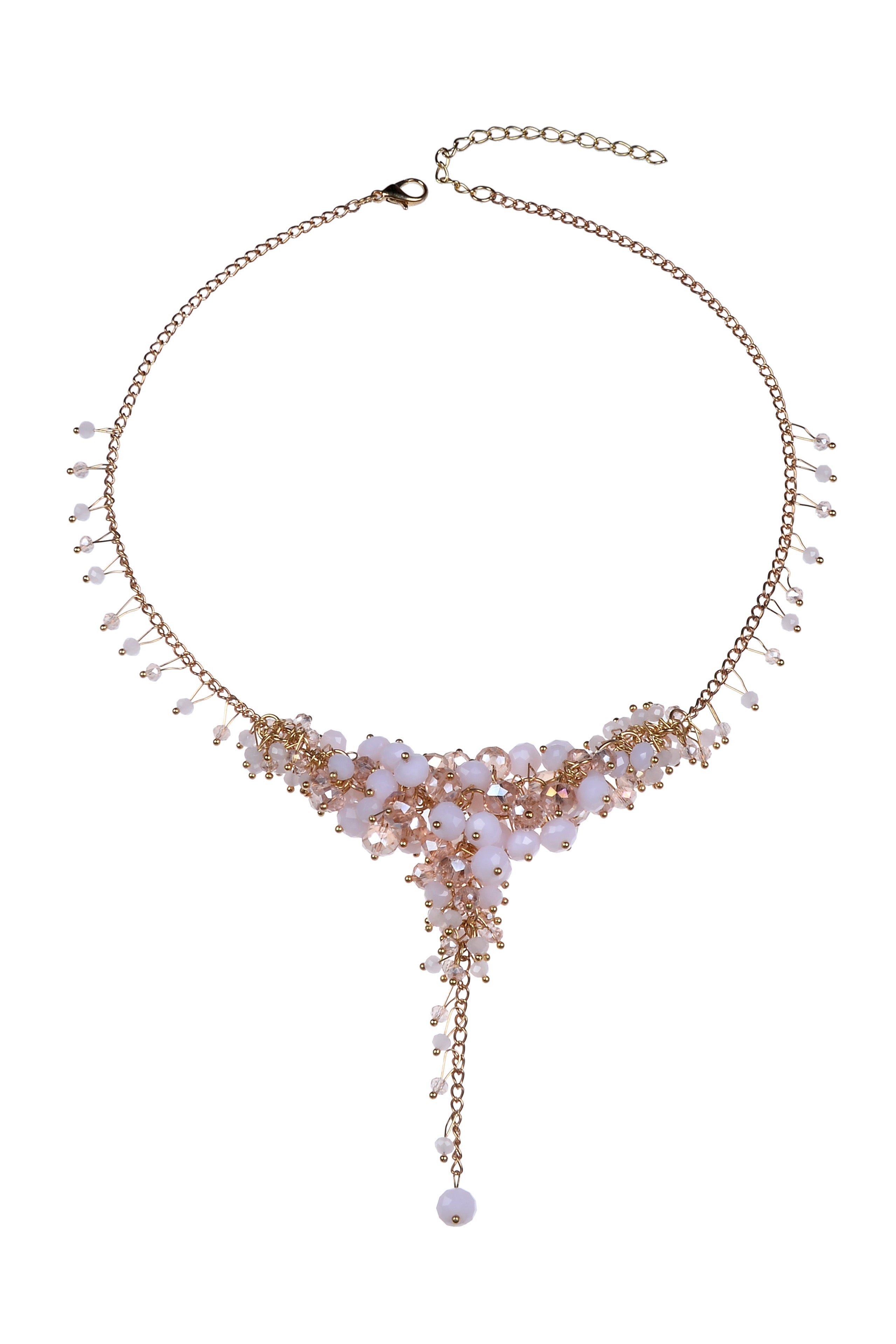 Pink Crystal Pendant Necklaces N2123