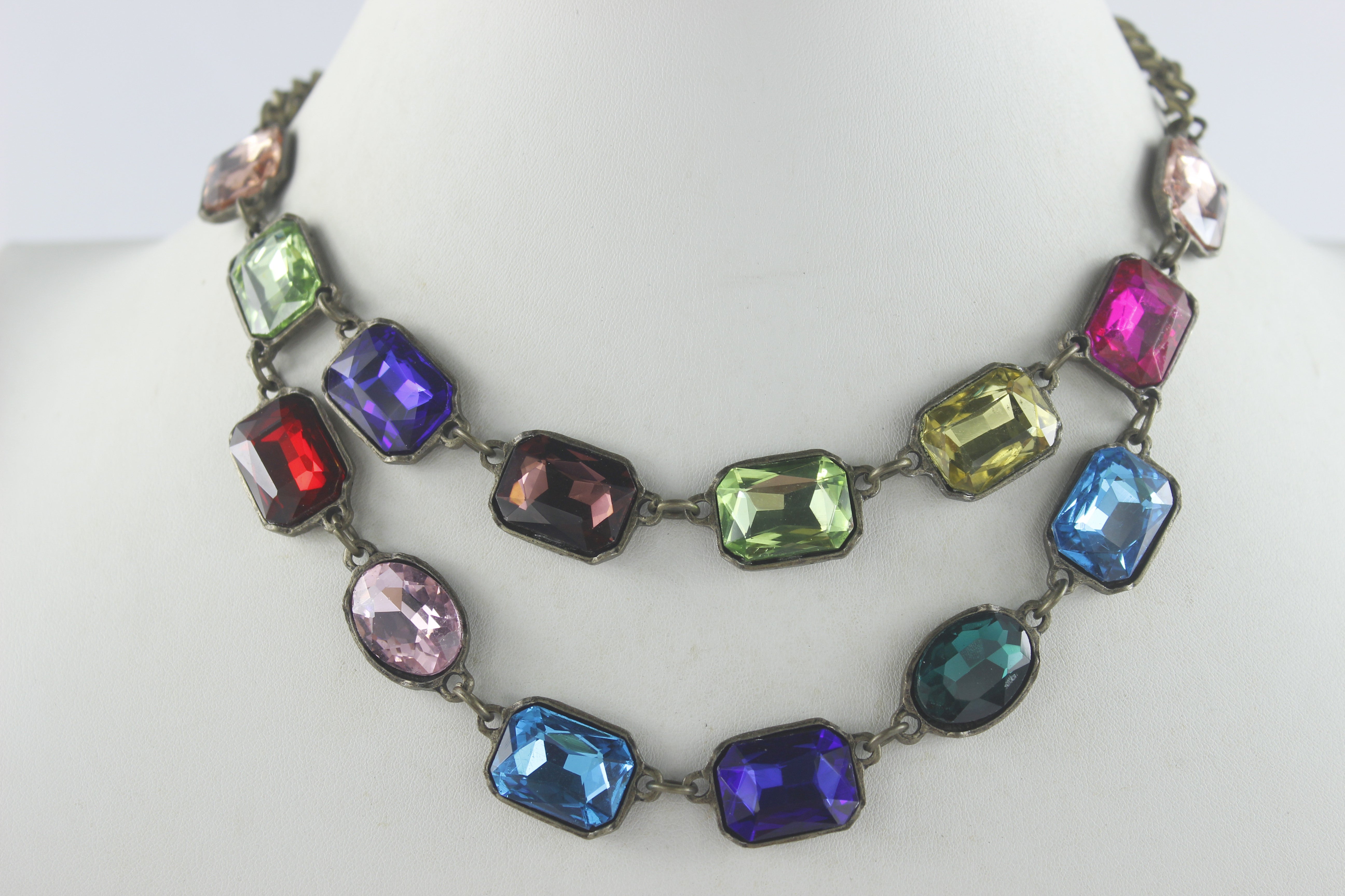 Collar de cristales de colores N2257